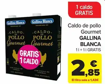 Carrefour Caldo de pollo gourmet gallina blanca oferta