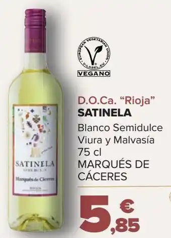 Carrefour D.o.ca. "rioja" satinela blanco semidulce oferta