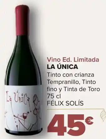 Carrefour Vino ed. limitada la única tinto con crianza oferta