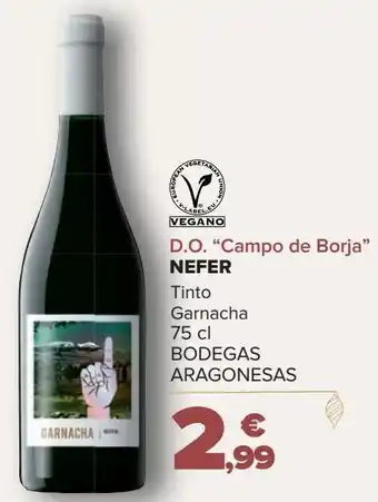 Carrefour D.o. "campo de borja" nefer tinto oferta