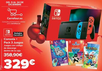 Carrefour Consola+ pack 3 juegos oferta