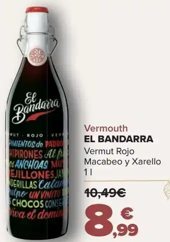 Carrefour Vermouth el bandarra vermut rojo oferta
