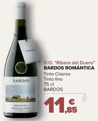 Carrefour D.o. "ribera del duero" bardos romántica tinto crianza oferta