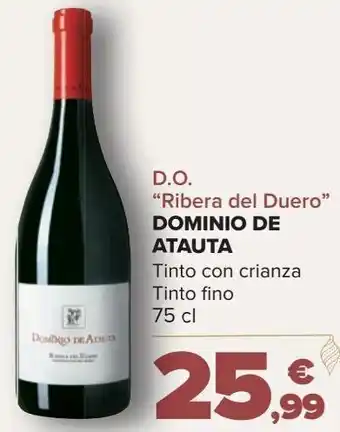 Carrefour D.o. "ribera del duero" dominio de atauta tinto con crianza oferta