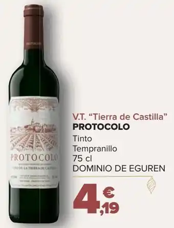 Carrefour V.t. "tierra de castilla" protocolo tinto oferta