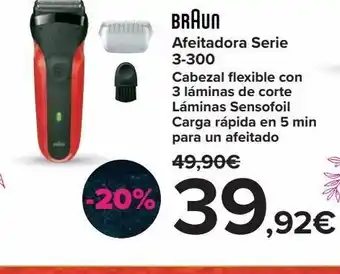 Carrefour Afeitadora serie 3-300 braun oferta