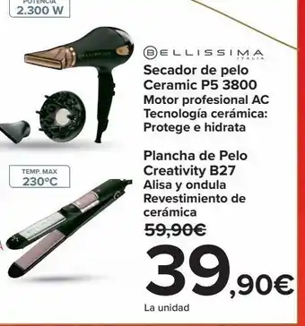 Carrefour Secador de pelo ceramic p5 3800 plancha de pelo creativity b27 oferta