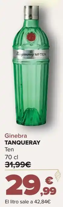 Carrefour Ginebra tanqueray ten oferta