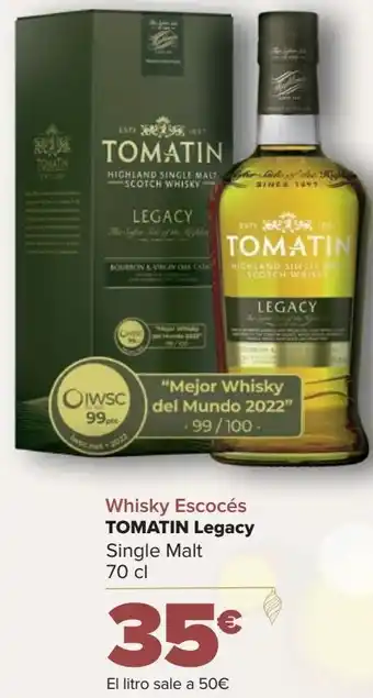 Carrefour Whisky escocés tomatin legacy oferta