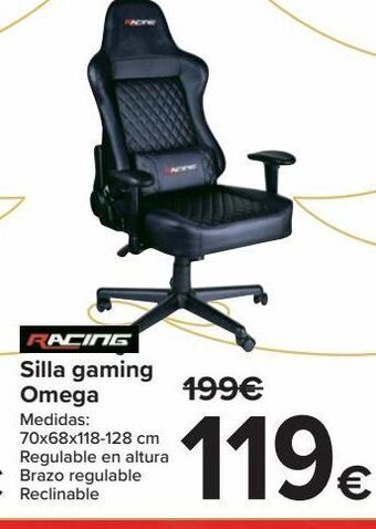 Carrefour Silla gaming omega racing oferta