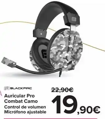 Carrefour Auricular pro combat camo blackfirc oferta