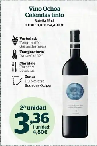 La Sirena Vino tinto ochoa oferta