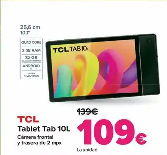 Carrefour Tablet tab 10l tcl oferta