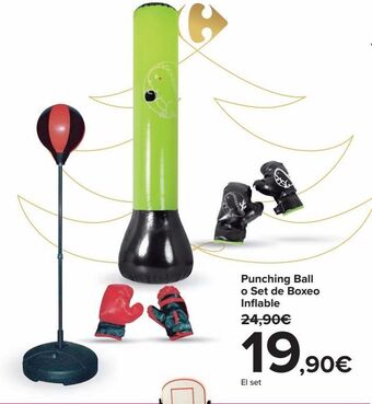 Carrefour Punching ball o set de boxeo inflable oferta