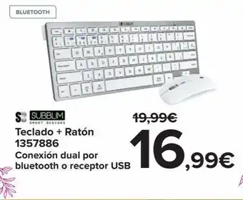 Carrefour Teclado + ratón 1357886 subblim oferta
