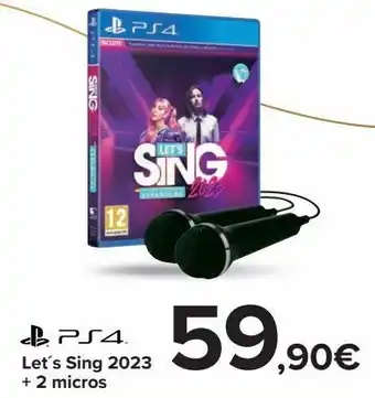 Carrefour Let's sing 2023 + 2 micros ps4 oferta