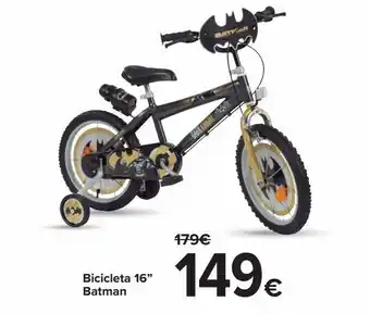 Carrefour Bicicleta 16" batman oferta