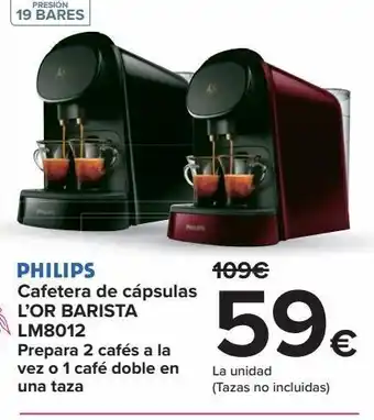 Carrefour Cafetera de cápsulas l'or barista lm8012 philips oferta