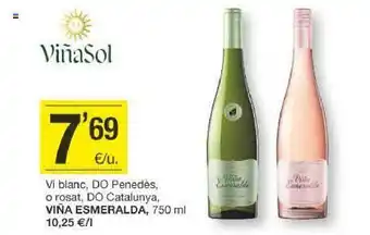 BonpreuEsclat Vin blanc do penedès o rosat do catalunya viña esmeralda oferta