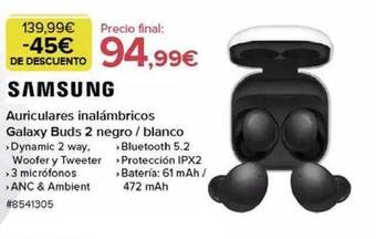 Costco Samsung auriculares inalámbricos galaxy buds 2 negro blanco oferta