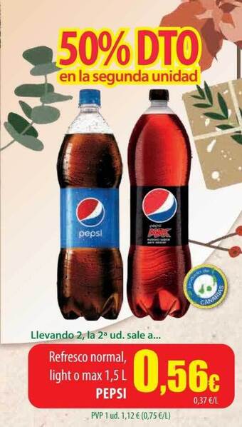 Spar Tenerife Refresco normal, light o max pepsi oferta