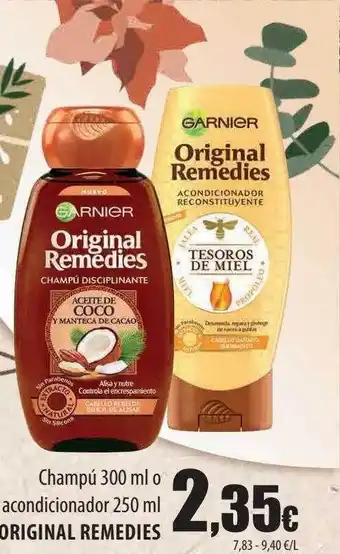 Spar Tenerife Champú o acondicioandor original remedies oferta