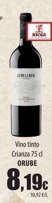 Spar Tenerife Vino tinto crianza orube oferta