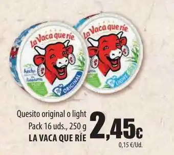 Spar Tenerife Quesito original o light la vaca que ríe oferta
