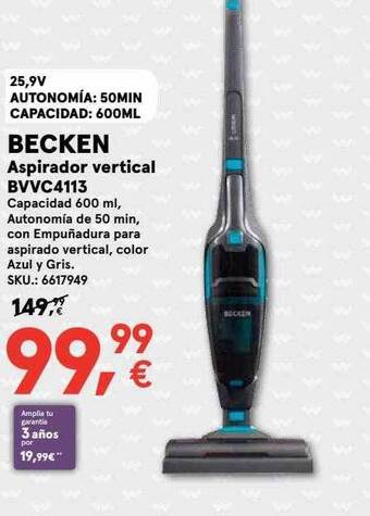 Worten Becken aspirador vertical bvvc4113 oferta