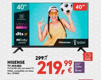 Worten Hisense tv 40a4bg oferta