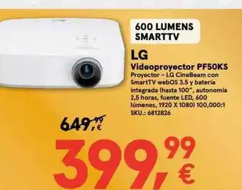 Worten Lg videoproyector pf50ks oferta