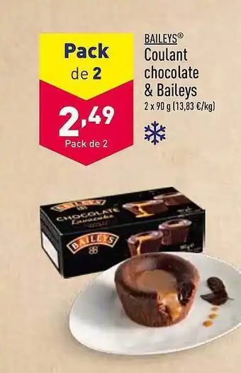 ALDI Baileys coulant chocolate & baileys oferta