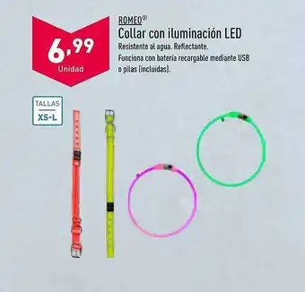 ALDI Romeo collar con iluminación led oferta