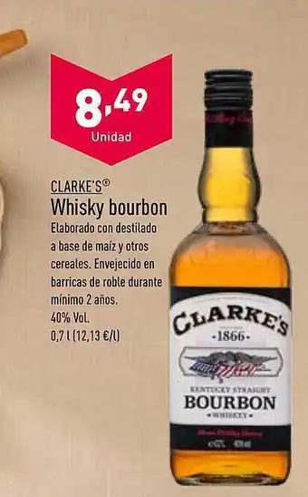 ALDI Clarke's whisky bourbon oferta