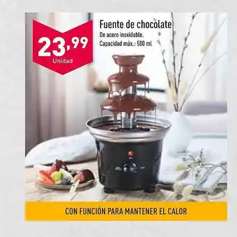 ALDI Fuente de chocolate oferta