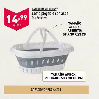 ALDI Bathroom solutions cesto plegable con asas oferta