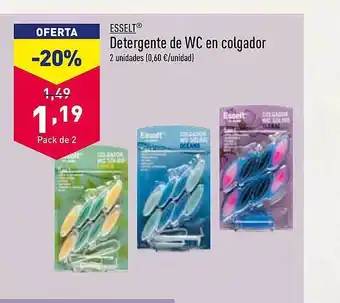 ALDI Esselt detergente de wc en colgador oferta
