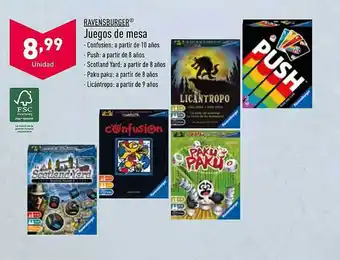 ALDI Ravensburger juegos de mesa oferta