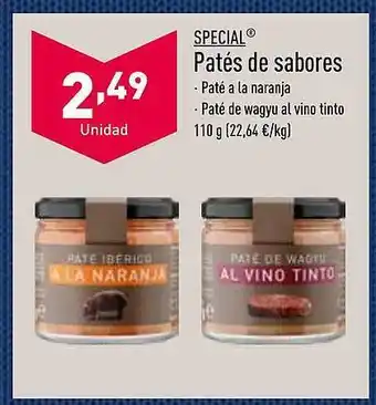 ALDI Special patés de sabores oferta