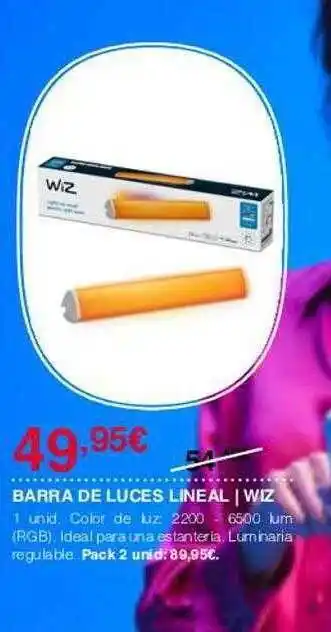 Chafiras Barra de luces lineal wiz oferta