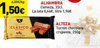 Hiperber Lahambra cerveza la lata alteza turrón chocolate crujiente oferta