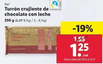 Lidl Turrón crujiente oferta
