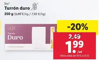 Lidl Turrón duro oferta