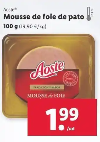 Lidl Mousse de foie aoste oferta