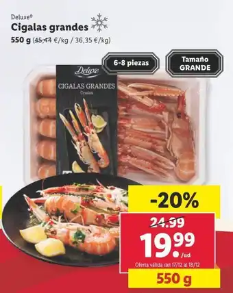 Lidl Cigalas deluxe oferta