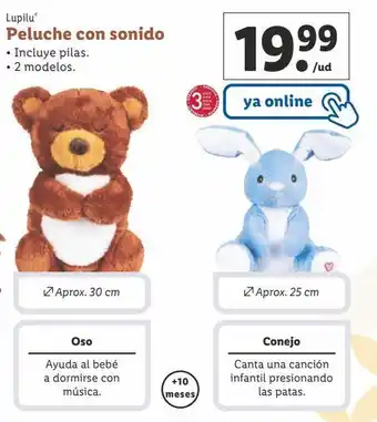 Lidl Peluche lupilu oferta