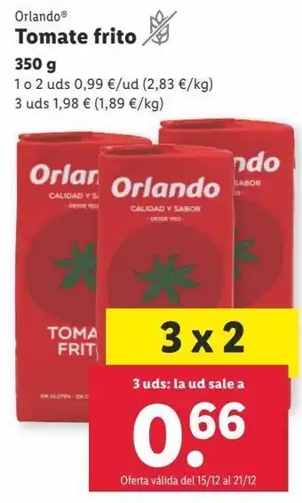 Lidl Tomate frito orlando oferta