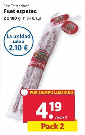 Lidl Fuet casa tarradellas oferta
