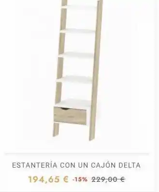 Muebles Rey Estantería con un cajón delta 194,65 € -15% 229,00 € oferta