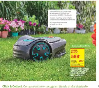 Leroy Merlin Cortacésped Robot Gardena Sileno Minimo 450 18v Hasta 450m² oferta